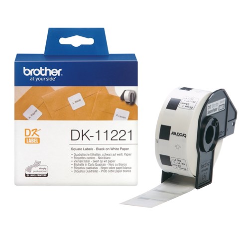 Brother Label Printer Labels Square Die Cut 23x23mm White_2